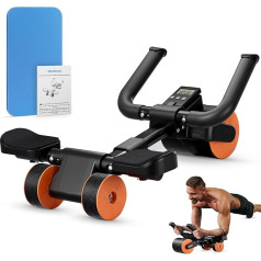 Bnlei Ab Roller Abdominal Trainer Fitnesa aprīkojums mājām, automātiskais Rebound Ab Roller, elkoņa atbalsts Ab Wheel Abdominal Muscle Trainer Abdominal Exercise Roller Sixpack Abdominal Training Device