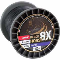 Jaxon Pīta Aukla Black Horse Catfish Sumis Samis Samis 1000 m spole (0.45 mm / kravnesība 65 kg)