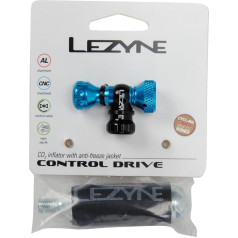 Lezyne Control Drive CO2 Blue Gloss ar 16G kasetni CO2 izsmidzinātājs, zils/augsts spīdums, viens izmērs