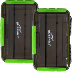 BLISSWILL 2 iepakojumi Tackle Storage Tackle Tackle Storage Containers 3600 Tackle ar noņemamiem dalītājiem Tējas krāsas caurspīdīgs ūdensizturīgs