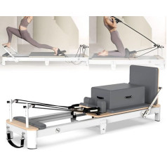 Pilates Reformer mašīnu komplekts mājas trenažieru zālei - 500 kg kravnesība, alumīnija rāmis, pilates treniņu aprīkojums, salokāms un pārnēsājams pilates trenažieris