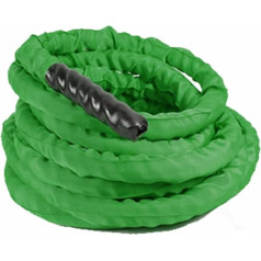 LKZL Battle Ropes Training Rope Diametrs 25 mm Poly Dacron Heavy Sport Rope Equipment for Strength Gym Muscle Building Home Gymnastics Green (Size : 12m)