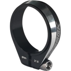 Sēdekļa skava velosipēda sēdekļa statīva skava 31.8 34.9mm kalnu alumīnija sakausējuma ultralight kalnu velosipēdu sēdekļu skavas velosipēdu daļas ātrās atbrīvošanas sēdekļi (krāsa: melna-31.8)