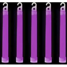 Ultra Pack of 50 Purple 6 Inch Jumbo Glow Sticks Power Glow in the Dark Colour Glow Sticks Glow Sticks Fishing Festival Accessories Party Favors Glow Sticks Children Large Glow Sticks