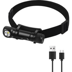 VICKSONGS LED lukturis LED uzlādējams 1200 lūmena LED lukturis USB uzlādējams IP66 ūdensizturīgs galvas lukturis uzlādējams lukturis Mazs LED lukturis Magnētiskais lukturis