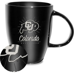 Rico Industries NCAA Colorado Buffaloes Sunburst keramikas krūze ar lāzera gravējumu, 18 oz