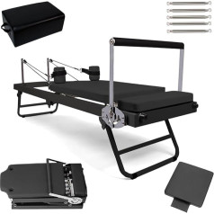 GRDSGRD Salokāms Pilates Reformer Pilates Reformer mašīnu aprīkojums mājas treniņiem, pārnēsājama Reformer Pilates mašīna, kas ideāli piemērota iesācējiem