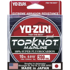 Yo-Zuri Topknot Mainline Natural Clear 200 jardų fluorokarbono žūklės linija