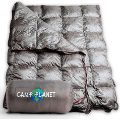 Puffy Blanket - Down Alternative Camping Blanket Backpacking Quilt for 1 Person Packable Lightweight Warm Puffer Blanket for Cold Weather Hiking Waterproof Travel Gear Throw Blankets