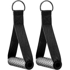 ANCLLO Pack of 2 One-Handed Grip for Resistance Bands, silikona rokturi ar cietiem ABS serdeņiem, vienas rokas kabeļa vilkšanas rokturis fitnesa lentēm, Tube Pro Expander Bands, Triceps treniņš, virve, joga,