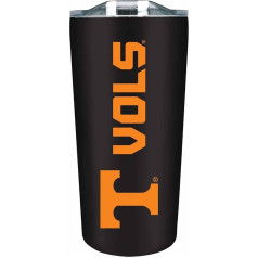 Campus Colors Nerūsējošā tērauda dubultās sienas vakuumizolēts atkārtoti lietojams tumbleris ar bīdāmu vāku ceļošanai, sportam un kafijai, 18 oz (Tennessee Volunteers - melns)