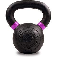 Rage Fitness pulverveida pārklājums Kettlebells spēka treniņiem, kondicionēšanai un Cross Training, Lb un KG marķējumi, Unisex Adult, pulverveida pārklājums Kettlebell