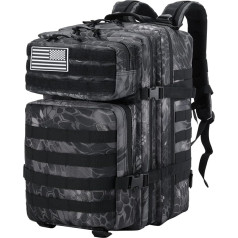 Delgeo 25L/45L taktiskā mugursoma, Trekinga militāra Molle mugursoma, paredzēta vīriešiem un sievietēm, Bl090-black1