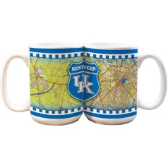 The Memory Company NCAA Kentucky Wildcats Road To 15 oz krūze, balta, 2 gab., komplekts no 2