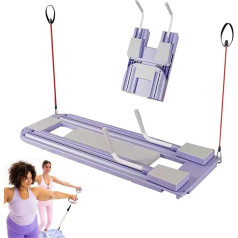 XCSCUK Pilates Reformer komplekts, automātiskā Rebound Ab Rolling Board, salokāms vēdera dēļu treniņu aprīkojums mājās ar elkoņu atbalstu