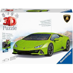 Ravensburger 3D Puzzle 11299 Lamborghini Huracán EVO - Verde - 108 gabaliņi - Slavenais automobilis kā 3D puzzle auto