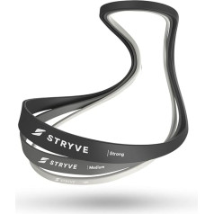 STRYVE Power Bands 3 komplekts - augstākās kvalitātes pretestības lentes lielākam spēka treniņu stabilitātei - universālas sporta zālei, mājas trenažieru zālei un ceļošanai, stilīgs dizains, ietver treniņu vingrinājumus, vīriešiem un s