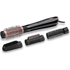 BaByliss Perfect Finish AS126E karstā gaisa birste, 1000 W matu žāvētāja birste ar 3 piestiprinājumiem matu izlīdzināšanai, apjomam un veidošanai, 2 temperatūras līmeņi un gaisa atdzesēšanas funkcija, jonu tehnoloģija pret sprogas veidoša