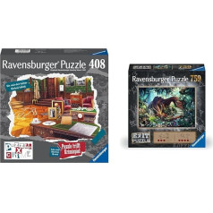 Ravensburger Puzzle X Crime - Slepkavības dzimšanas dienā un iznākšana Puzzle 17378 Pūķa alā - 759 gabaliņi Puzzle pieaugušajiem un bērniem no 12 gadiem