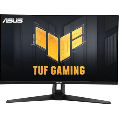 ASUS TUF Gaming VG27AQ1A 27 collu WQHD monitors, 170 Hz, 1 ms MPRT, saderīgs ar FreeSync Premium un G-Sync, DisplayHDR 400, IPS panelis, 16:9, 2560x1440, DisplayPort, HDMI