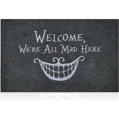 AOAOPQ Iekštelpu āra paklājiņi 60x90cm Dabīgā kaučuka pamatne Funny Door Mats ārtelpām augstas satiksmes zonām Viegli tīrāms ieejas paklājiņš melns