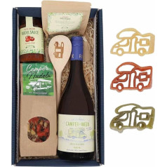 Motorhome Gift Set 6 Pieces // Motorhome Gift with Pasta, Wine, Pasta Sauce, Spices Wooden Spoon