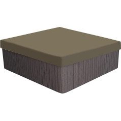 PATIKIL 96.5x96.5x11.8 Quadratisch Abdeckung 210D Oxford Wasserdicht Staubdicht Spa Abdeckung Schutz Terrasse Möbel Abdeckungen für Draußen Innen Kaffee