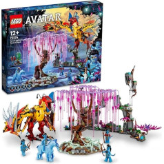 LEGO Avatar Toruk Makto un dvēseļu koks, saliekamā rotaļlieta ar 4 minifigūriņām un fantastisku dzīvnieku figūriņām, tumsā mirdzoša Pandoras aina, 2022 filmu komplekts 75574