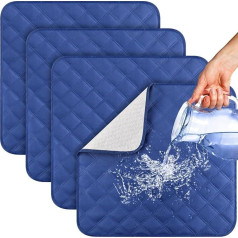 Waterproof Incontinence Chair Pads Washable Reusable Absorbent Seat Protector Pads 22 x 20 Inches for Women Men Adult Kids Wheelchair Deck Chair Royal Blue 4 Pack