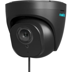 Reolink 4K viedā IP kamera ārtelpai ar personu/automobiļu noteikšanu, 8MP PoE ārtelpas novērošanas kamera ar IP67 ūdensizturību, 30 m IR nakts redzamības, audio, MicroSD kartes slots, laika uzņemšanas funkcija (1, melna)