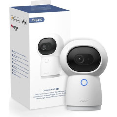 Aqara 2K durvju drošības kameras Hub G3, AI sejas un žestu noteikšana, 360° skata leņķis, panoramēšana un noliekšana, darbojas ar HomeKit Secure Video, Alexa, Google Assistant, IFTTT