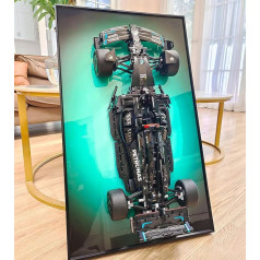 WETCEAOM Tableau d'affichage Mural Pour Lego Technic Mercedes AMG F1 W14 E Race Car 42171, Cadeaux Ideaux Panneau Mural Pour Lego Les Amateurs, Waist: 75 x 45 cm