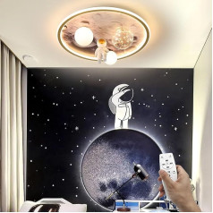 HMAKGG LED griestu gaisma Bērnu istaba 68 W Bērnu istabas griestu lampa Astronauta griestu lampa Guļamistaba ar tālvadības pulti 50 cm Guļamistabas lampa Griestu gaisma Dimmable Round for Boys Girls