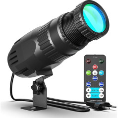 KRIDERISH Pinspot LED gaisma 20 W 4 in 1 LED starmešu prožektors 4 režīmi spoguļbumbu projektors ar tālvadības pulti Spot skatuves gaisma bāriem diskotēkām deju zālēm ballītēm kāzām