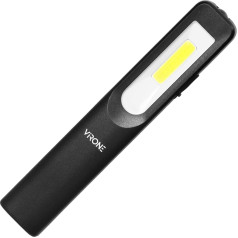 LED darbnīcas lukturis 3W 200lm + 3W 150lm, 1200mah, 3 režīmi: 100%, 50%, priekšējais LED, magnēts, siksna