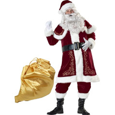 BLUCIELO Santa Claus Costume Complete Santa Claus Adult Costume for Christmas – Costume for Santa Claus Men & Adults Men