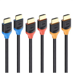 [Ultra High Speed HDMI Certified] Cable Matters 3-Pack 48Gbps 8K HDMI kabelis 1 m, HDMI kabelis ar 8K 120 Hz un HDR PS5, Xbox Series X/S, RTX 3080/RTX 3090, AMD RX 6800/RX 6900, Apple TV un citām ierīcēm