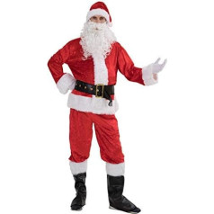 EraSpooky Christmas Adult Deluxe Velvet Santa Costume Suit