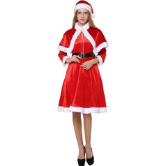 EraSpooky Women's Miss Santa Costume Christmas Santa Claus Costume