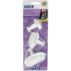 PME SKU202 AMS plastmasas cepumu izgriezēji ar galvaskausa dizainu (3 komplekti)