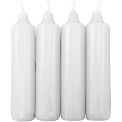 OLShop AG Pack of 5 Advent Candles White Approx. 23 x 105 mm (5 x 4 Pieces) Christmas Tree Candles, Pyramid Candles, Tree Candles, Candles