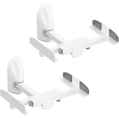 King Universal Tilt and Swivel Speaker Wall Mounts Pair for Surround Sound Speakers Max 20kg (balts)