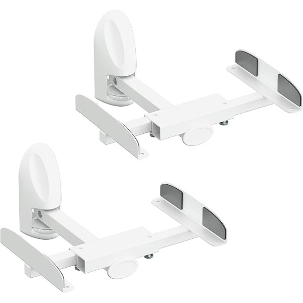 King Universal Tilt and Swivel Speaker Wall Mounts Pair for Surround Sound Speakers Max 20kg (balts)