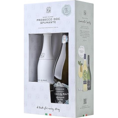 SCAVI & RAY Prosecco Spumante DOC dāvanu komplekts (0,75 L) Alk. 11 % tilp. | Itāļu dzirkstošais vīns, ieskaitot ekskluzīvu SCAVI & RAY garšvielu dzirnaviņas - augstas kvalitātes dāvana gardēžiem.