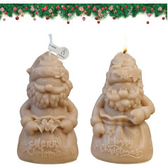 Scented Candle Christmas Pack of 2 Scented Candles Christmas Decoration Candles Scented Tea Lights Non-Toxic Santa Candles Advent Calendar 2024 Christmas Candles for Rituals Advent Calendar 2024