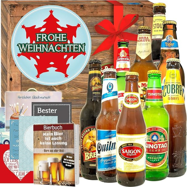 Tannenbaum/Geschenkset zu Weihnachten für Ihn/Bier der Welt