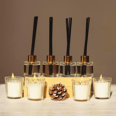 Marco Paul Christmas Candle Set Diffuser and Candle Gift Sets Mistletoe Cinnamon Winter Spice Frankincense and Myrrh Candle Sets Gifts Home Decor Candles Long Burning Scented Candles