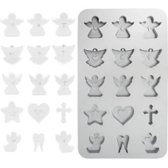 MONCAP Silicone Mould Angel Mini Silicone Mould Angel Silicone Candle Mould Angel Plaster for Casting Angel Epoxy Resin Casting Mould Silicone Moulds for Christmas Plaster Winter Christmas Decoration