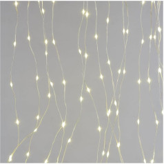 EMOS LED gaismas aizkars, 180 LED gaismas diodes, 1,7 m garas Ziemassvētku pasaku gaismiņas + 3 m kabelis, ieskaitot barošanas avotu, 8 gaismas režīmi, ballītēm, Ziemassvētkiem, silti balta, IP44, iekštelpām un ārpus telpām