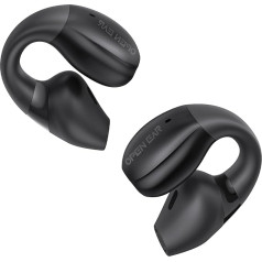 Relxhome Open Ear austiņas, piestiprināmas austiņas, HiFi sporta austiņas ar 4 mikrofoniem, bezvadu austiņas ar atvērtu ausu, 50 stundu darbības laiks, Bluetooth 5.3 austiņas fitnesam/jādēšanai